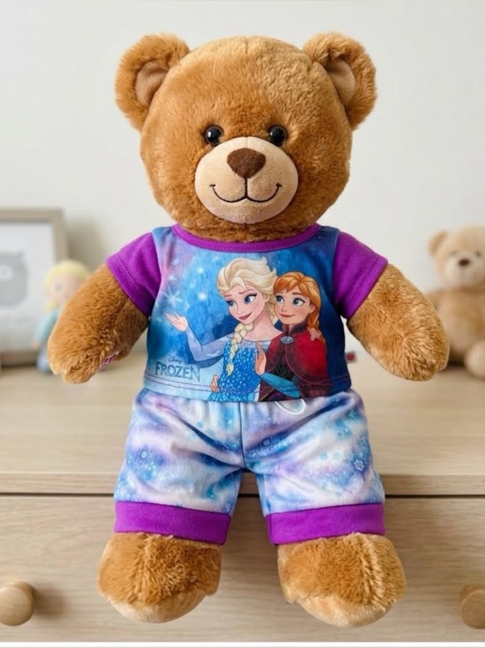 Build a Bear BAB Disney Frozen Pajama PJ Anna Dress + cookie monster lot of 5🍪